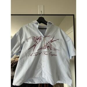 A Tale of Two Origins Striped Short Sleeve Shirt